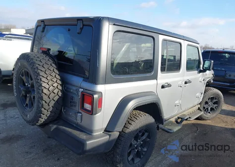 2021 Jeep Wrangler Unlimited Willys 4X4 z USA, uszkodzony, nr VIN 1C4HJXDG3MW693522